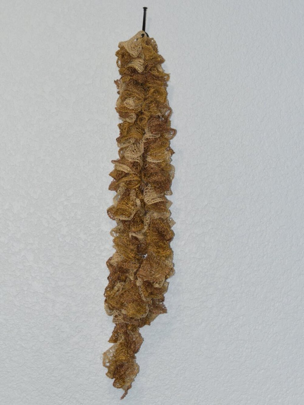 Homemade Gold Ruffle Scarf 9 ft - Picture 2 of 2